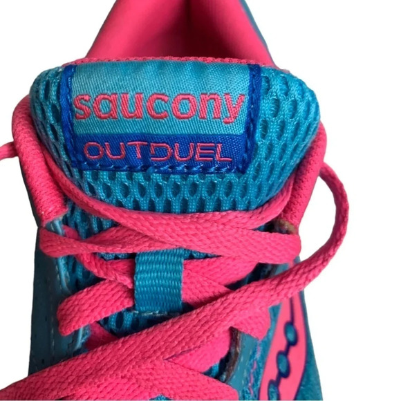 Saucony Women’s Outduel Sneakers Size  US 9.5 Pink Blue - Picture 14 of 16